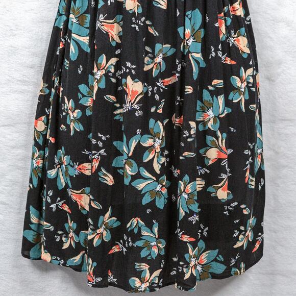 INTIMATELY FREE PEOPLE‎ Jolene Mini Slip Dress Black Floral Dark Romantic Sz M - Picture 6 of 11